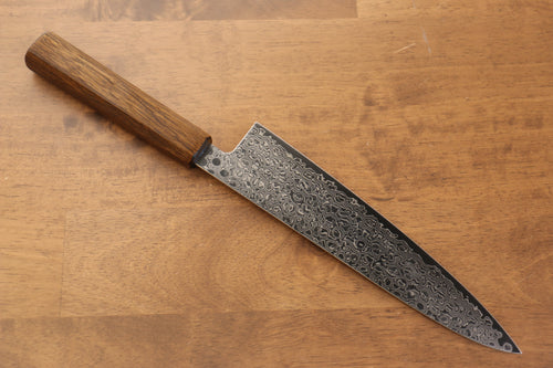 Seisuke ZA-18 Damasco con Terminado de Espejo Gyuto  210mm Mango de Roble - Japanny-SP