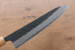 Seisuke Kokubyaku Super Azul Martillado Kurouchi Gyuto  210mm Mango de Morado - Japanny-SP