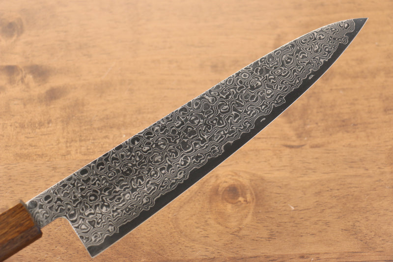 Seisuke ZA-18 Damasco con Terminado de Espejo Gyuto  210mm Mango de Roble - Japanny-SP