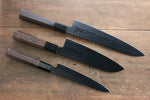 Sakai Takayuki Sakai Takayuki  Kurokage VG10 Hammered Teflon Coating Gyuto, Santoku & Petty 150mm  with Wenge Handle Set - Japanny-SP