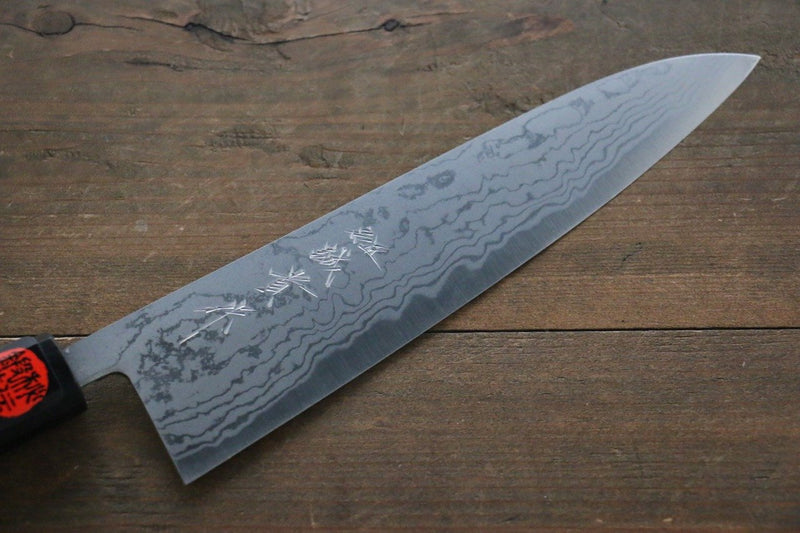 Shigeki Tanaka Acero Azul No.2 Damasco Gyuto  210mm Mango de Nogal - Japanny-SP