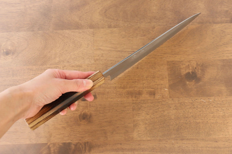 Seisuke Acero Blanco No.2 Gyuto  240mm Mango de Arce quemado (Mehakkaku) - Japanny-SP