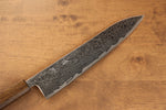 Seisuke Nami AUS10 Damasco con Terminado de Espejo Gyuto  240mm Mango de Roble - Japanny-SP