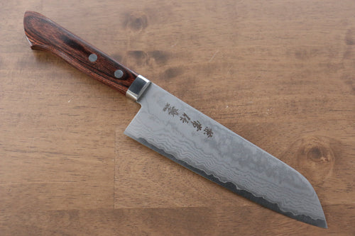 Kanetsune VG1 Damasco de 17 Capas Santoku  165mm Mango de Caoba - Japanny-SP