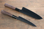 Sakai Takayuki Sakai Takayuki  Kurokage VG10 Hammered Teflon Coating Santoku & Petty 150mm  with Wenge Handle Set - Japanny-SP