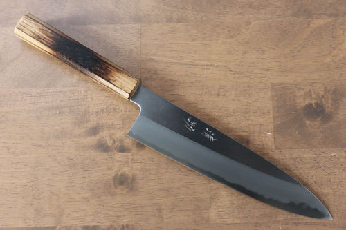 Seisuke Acero Blanco No.2 Gyuto  210mm Mango de Arce quemado (Mehakkaku) - Japanny-SP