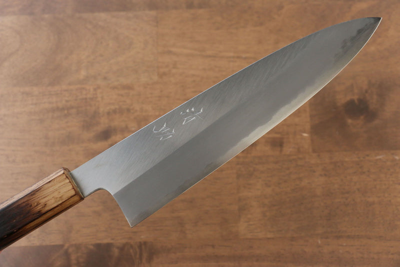 Seisuke Acero Blanco No.2 Gyuto  210mm Mango de Arce quemado (Mehakkaku) - Japanny-SP