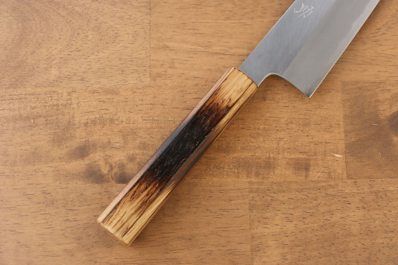 Seisuke Acero Blanco No.2 Gyuto  210mm Mango de Arce quemado (Mehakkaku) - Japanny-SP