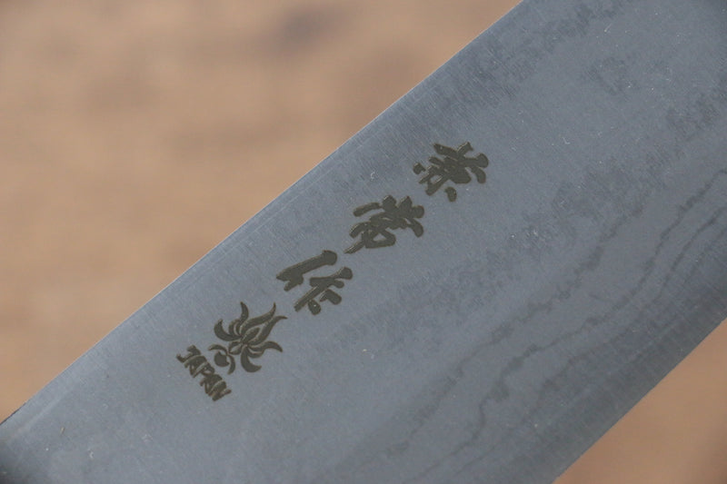 Kanetsune Acero Azul No.2 Damasco Kiritsuke  170mm Mango de Shitan - Japanny-SP