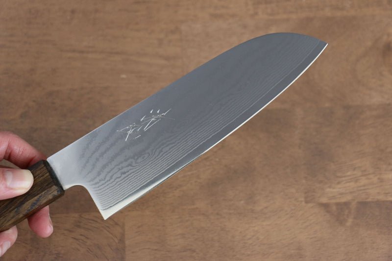 Seisuke VG10 Damasco de 63 Capas Santoku  170mm Mango de Roble - Japanny-SP