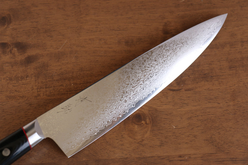 Seisuke Saiun VG10 Damasco Gyuto  230mm Mango de Micarta Negra - Japanny-SP