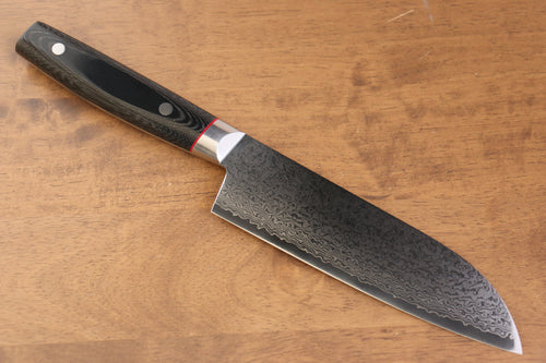 Seisuke Saiun VG10 Damasco Santoku  170mm Mango de Micarta Negra - Japanny-SP