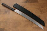 Sakai Takayuki Zangetsu Enten Acero de Plata No.3 Damasco Sakimaru Yanagiba  330mm Mango de Wenge(con anillo blanco)  con Funda - Japanny-SP