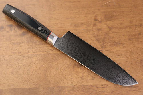 Seisuke Saiun VG10 Damasco Santoku  170mm Mango de Micarta Negra - Japanny-SP