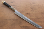 Jikko Shiko Acero Blanco Sakimaru Yanagiba 270mm Mango de Ebano con doble anillo de buffalo acuatico - Japanny-SP