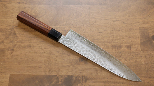 Seisuke AUS10 Damasco de 45 Capas Gyuto  210mm Mango de Shitan - Japanny-SP