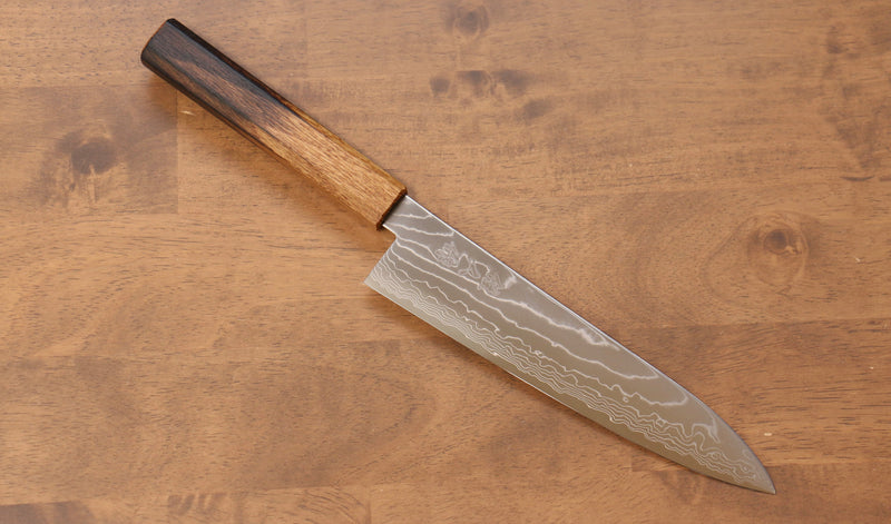 Kajin Acero Especial de Cobalto Damasco Gyuto  210mm Mango de Arce quemado (Mehakkaku) - Japanny-SP