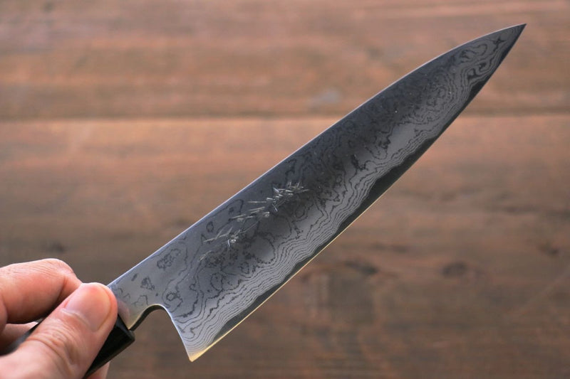 Takayuki Iwai Acero Azul No.2 Damasco Gyuto  180mm Mango de Shitan - Japanny-SP