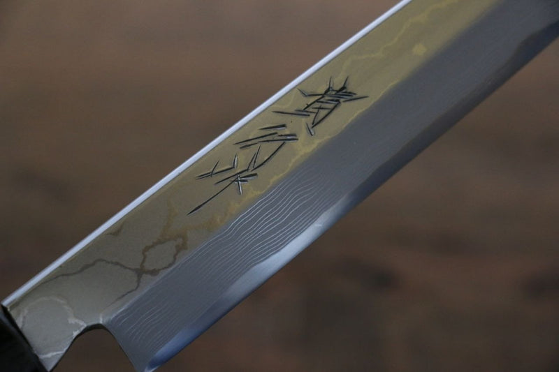 Takayuki Iwai Acero Azul No.2 Damasco Yanagiba  200mm Mango de Shitan - Japanny-SP