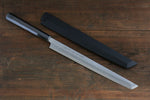 Sakai Takayuki Byakko Acero Blanco No.1 Sakimaru Takohiki  270mm Mango de Madera de ebano Con funda - Japanny-SP