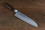 Sakai Takayuki VG10 Damasco de 17 Capas Santoku  180mm Mango de Ironwood del desierto - Japanny-SP