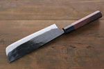 Takayuki Iwai Acero Azul No.2 Kurouchi Nakiri  165mm Mango de Shitan - Japanny-SP