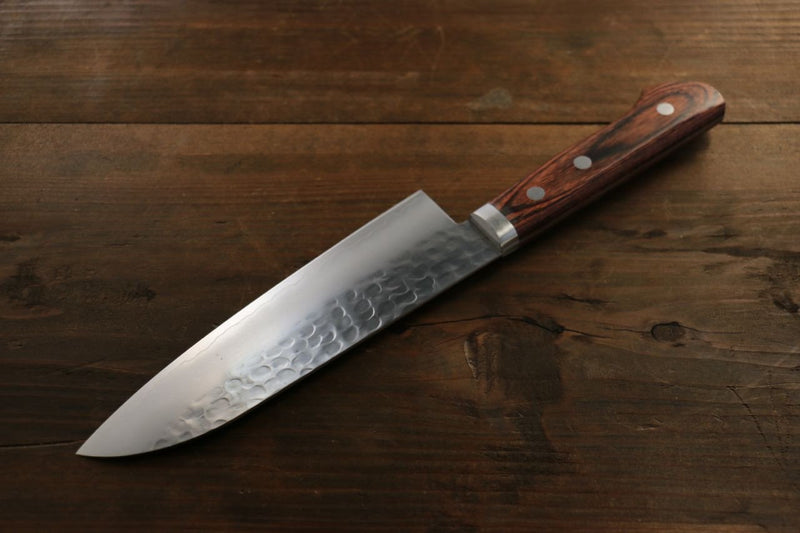 Kanetsune VG1 Martillado Santoku  165mm Mango de Caoba - Japanny-SP