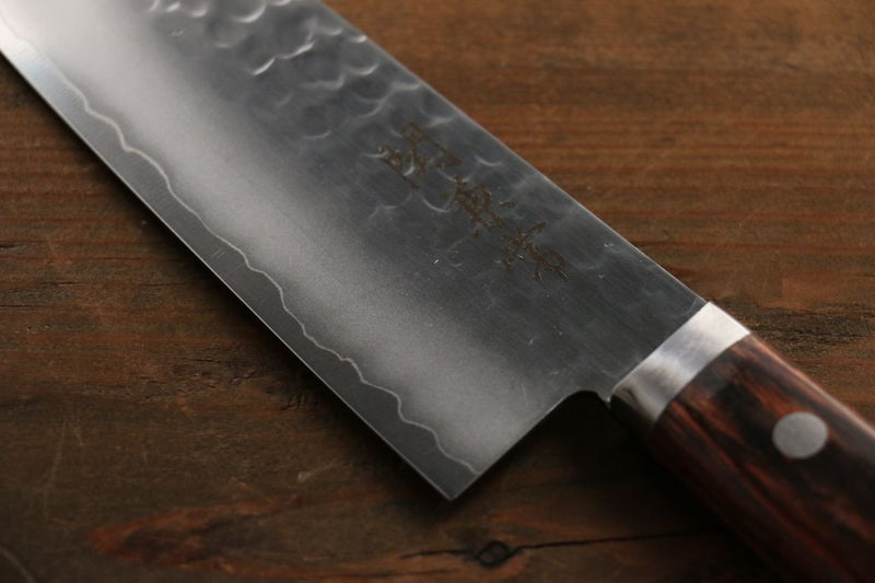 Kanetsune VG1 Martillado Santoku  165mm Mango de Caoba - Japanny-SP