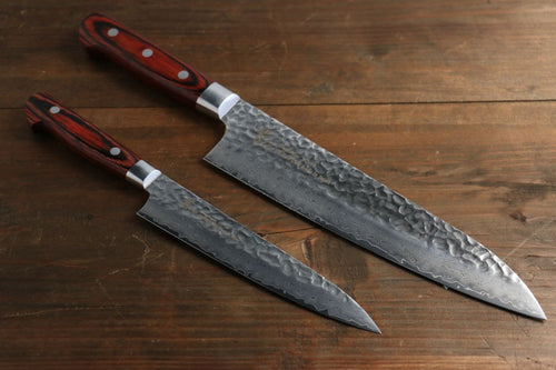 Sakai Takayuki 33 Layer Damascus Gyuto 210mm & Petty 150mm Japanese Kitchen Chef Knives Set - Japanny-SP
