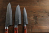 Sakai Takayuki 33 Layer Damascus Gyuto 210mm, Santoku 180mm, and Petty 150mm Japanese Kitchen Chef Knives Set - Japanny-SP