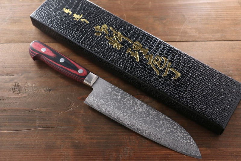 Yoshimi Kato VG10 Damasco Set de Santoku y Gyuto  con terminado Negro - Japanny-SP