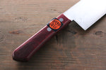 Shigeki Tanaka VG10 de 17 Capas Damasco Nakiri  160mm Mango de Madera de pakka roja - Japanny-SP