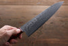 Shigeki Tanaka VG10 de 17 Capas Damasco Gyuto  180mm Mango de Madera de pakka roja - Japanny-SP