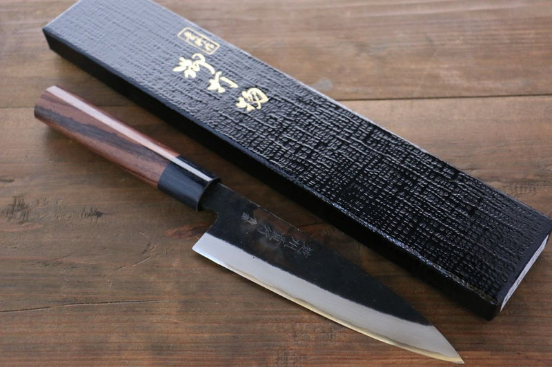 Takayuki Iwai Acero Azul No.2 Kurouchi Funayuki  165mm Mango de Shitan - Japanny-SP