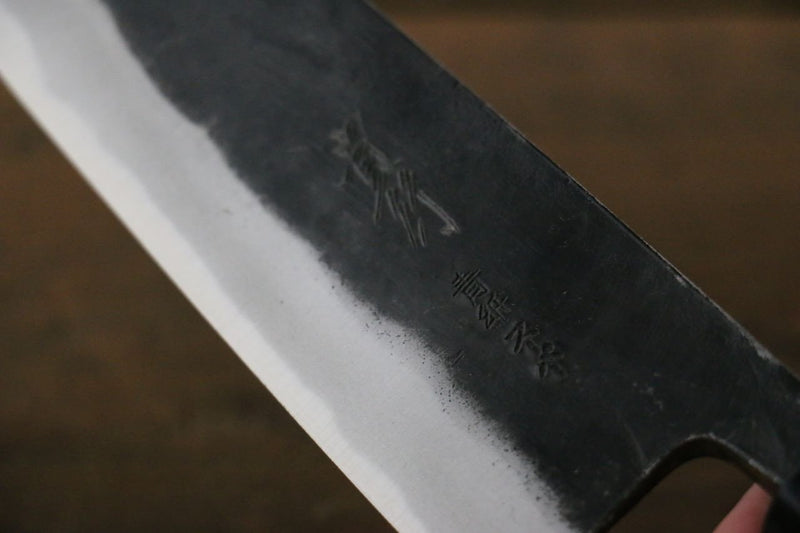 Takayuki Iwai Super Azul Kurouchi Santoku  165mm Mango de Shitan - Japanny-SP