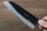 Takayuki Iwai Super Azul Kurouchi Santoku  165mm Mango de Shitan - Japanny-SP