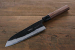 Takayuki Iwai Super Azul Kurouchi Santoku  165mm Mango de Shitan - Japanny-SP